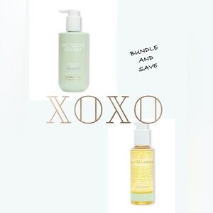 Victoria's Secret Fresh Fig Sage Body Massage Oil & Lotion BUNDLE